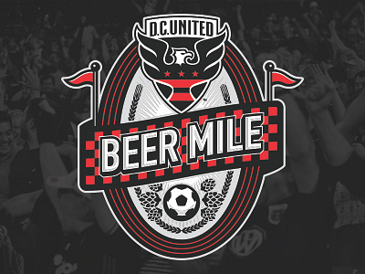 DC United Beer Mile Logo dc united logo major league soccer mls patch soccer sports