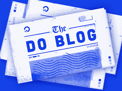 The DigitalOcean Blog blue halftone illustration newspaper print texture