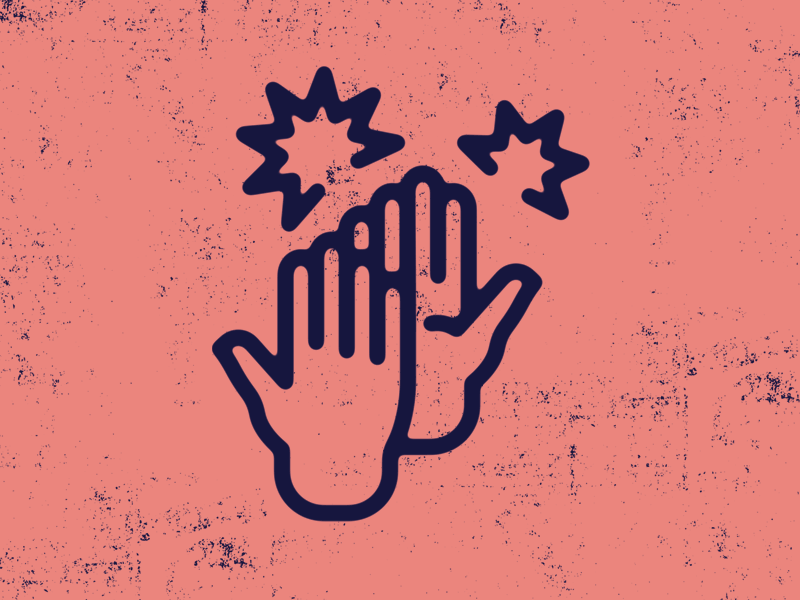 High Five! animation brand gif icon logo vector