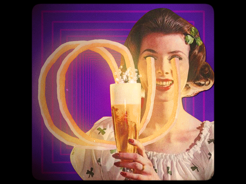 Thirsty Thursday animation collage design gif motion retro thirsty thursday