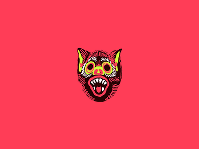 Werewolf Mask ben cooper drawing halloween harry illustration mask neon scary teeth werewolf