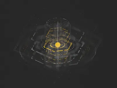 Sci-fi Illustration 02 – Awakening awakening generative geometry illustration particles procedural sci fi techno ui ux