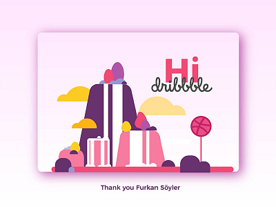 Hi Dribbble dribbble hello hello dribble hi hi dribbble pink