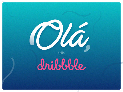 Olá, Dribbble abstract blue dribbble first shot greeting hello illustration innovation olá pattern vector welcome