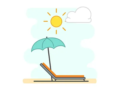 Empty State Beach beach empty state illustration sand shade sun