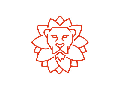 Lotus & Lion flower lion logo lotus technology