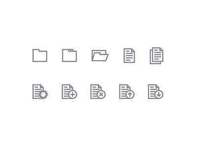 Files and folders document file folder icons