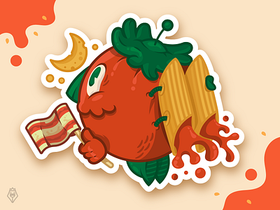 Astromato character contest illustration stickermule tomato