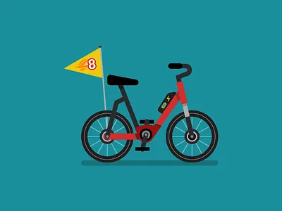 September Super8 article bicycle blog illustration super8 vector