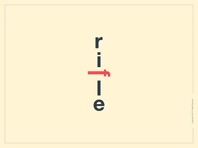 Rifle Logotype design expressive typography flat lettering logo logotype rifle smart type vector word wordmark