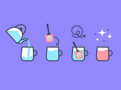 Hot chocolate on a stick illustration infographic