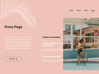 Press Page daily ui design press site ui visual web