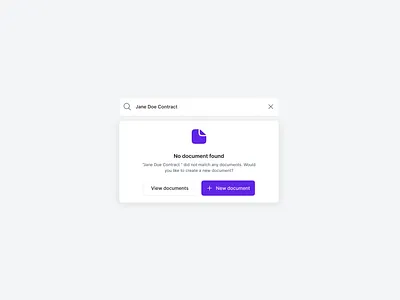 No Document Modal app design ui ux website