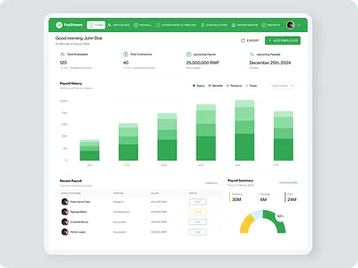 PayStream Dashboard app design ui ux website