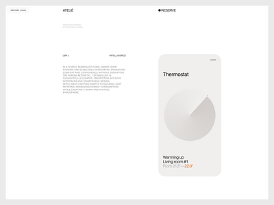 Atelié — Home Intelligence App Concept app automation design graph home interface iot minimal thermostat typography ui