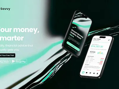 Finance APP Hero Section startup