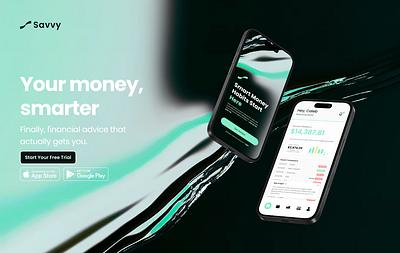 Finance APP Hero Section startup