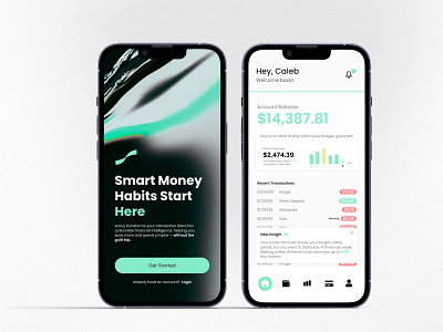 Finance App Home Screen app app design mobile startup