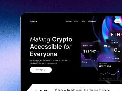 crypto currency trend web ui design blockchain clean crypto crypto plarform crypto platform crypto trading crypto wallet crypto web cryptocurrency currency design ethereum finance finance website minimal ui ux web web design website