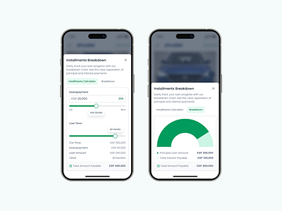 Sylndr - Loan Breakdown breakdown cars design finance loans product design ui uiux ux