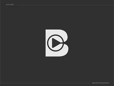 B Player Logo Concept b logo identity video player logo