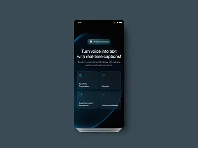 AI Voice Command Website - Mobile Responsive app design ui ux website