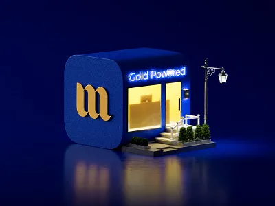 Milli.Gold – 24/7 Virtual Gold Shop 3d 3d art 3d illustration graphic design illustration visual design