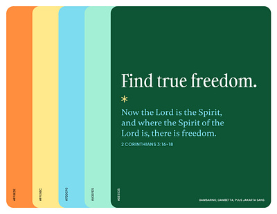 Church Color and Type Pairing 01 branding christian church color colors fonts pairing palette type