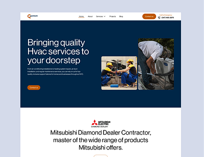 Quantom (HVAC Website) hvac websites ui design website websites