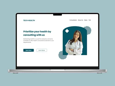 TechHealth - Health Landing Page design graphic design health landing page health website landing page uidesign ux design