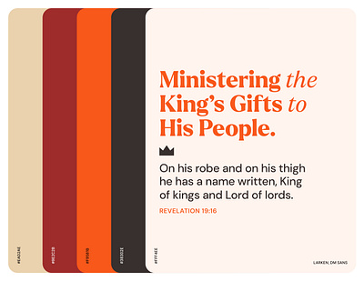 Church Color and Type Pairing 04 branding christian church color colors fonts orange pairing palette typography warm