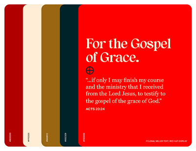 Church Color and Type Pairing 09 bold branding christian church color colors font pairing palette red type typography