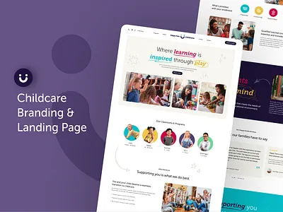 Happy Tots Childcare Exploration branding childcare daycare design graphic design illustration logo playful typography ui vector website