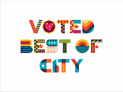 Voted Best Of City Logo branding city design illustration lettering logo logotype town voted