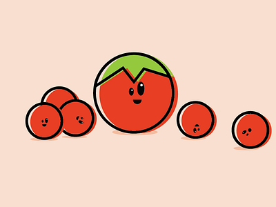 Tomato Family family fruit illustration produce tomato tomatoes vector vegetable