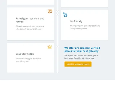 2015 - How it works bright cards faq friendly hospitality hotel landing marketing timeline ui ux web