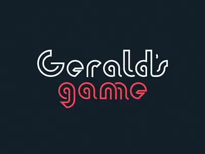 Gerald's game custom lettering movie stephen king title type
