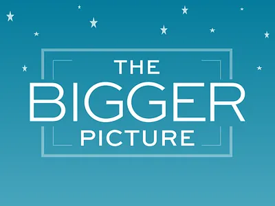 Logo for The Bigger Picture Productions - Star Background branding commercial logo production website