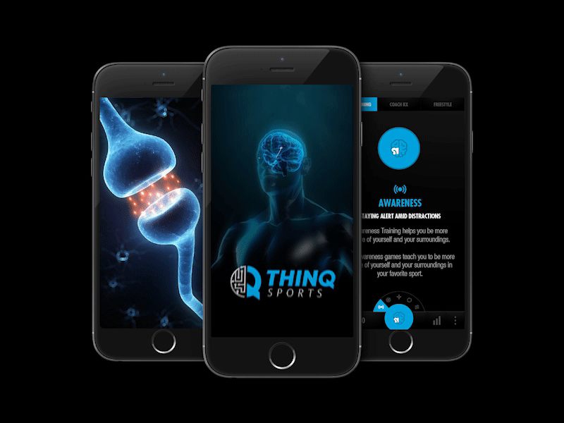 Thinq Sports Intro Video android apple athlete brain training gif interface design ios iphone nike sports ui ux web