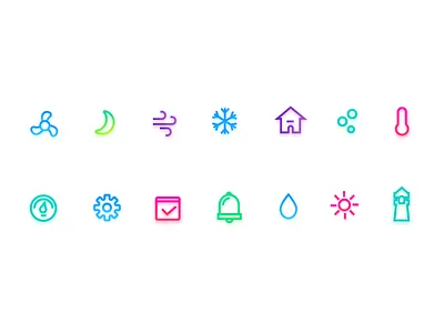 Iconography app colorful delightful device icon icon sets iconography icons mobile app ui weather weather icons