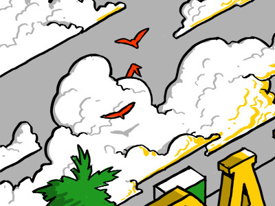 Poster Crop - Sky bird cloud color digital drawing illustration music poster text
