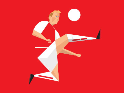 Bergkamp arsenal ball colour football illustration london shapes soccer vector