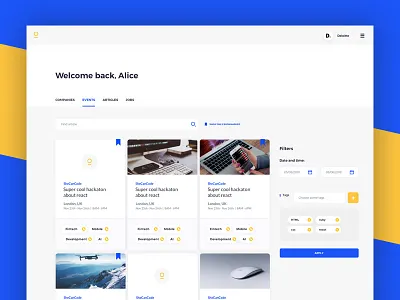 Feed article blue clean feed flat purple simple ui ux
