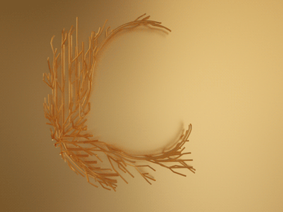 Gold Friday 3d c4d friday gold growth houdini motion octane organic physics type