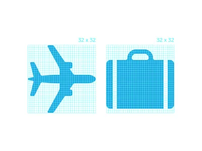32 x 32 square grid andreas wikström grid icon plane travel