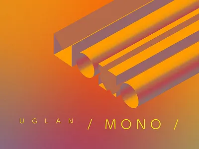 Design of the music album cover (uglan – mono) album cover electronic gradient mono music