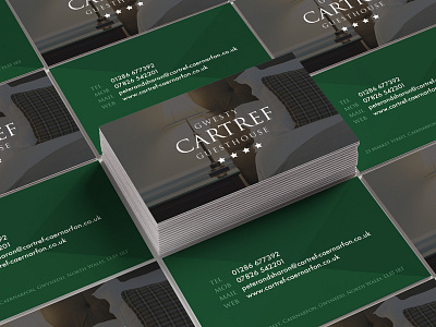 Cartref Guesthouse Business Cards bb business cards green guesthouse hotel simple