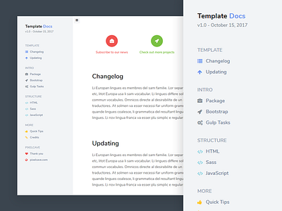 Documentation design docs documentation template ui