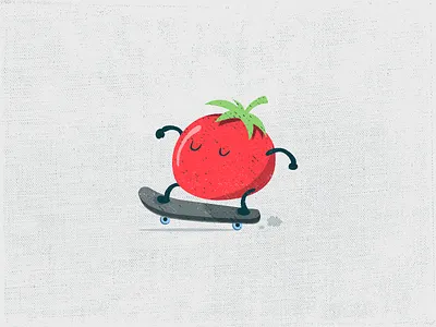 Tomato Skate stickermule tomato
