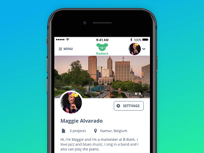 Koalect Profile Redesign crowdfunding fundraising ios iphone mobile product profile redesign responsive ui ux